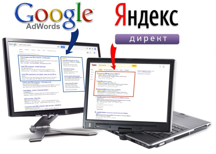 Настройка контекстной рекламы Yandex, Google